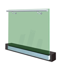 U base laminated glass railing