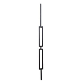 Double-rectangle stair railing baluster