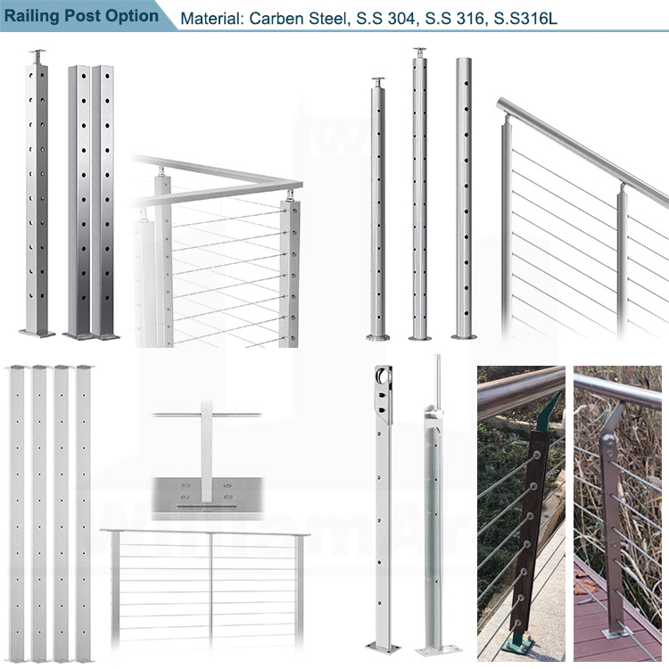 cable railing baluster post cable railing baluster post