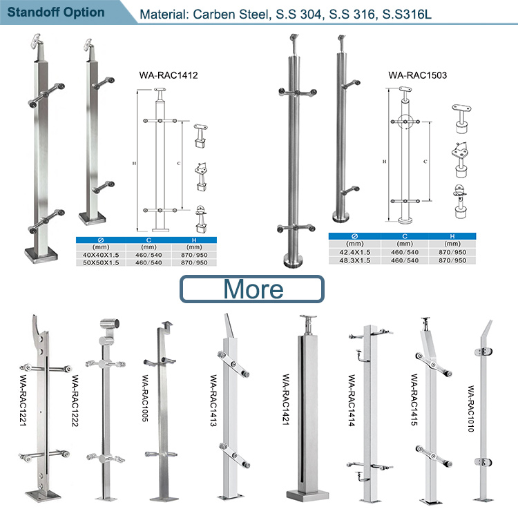 glass railing post options glass railing post options