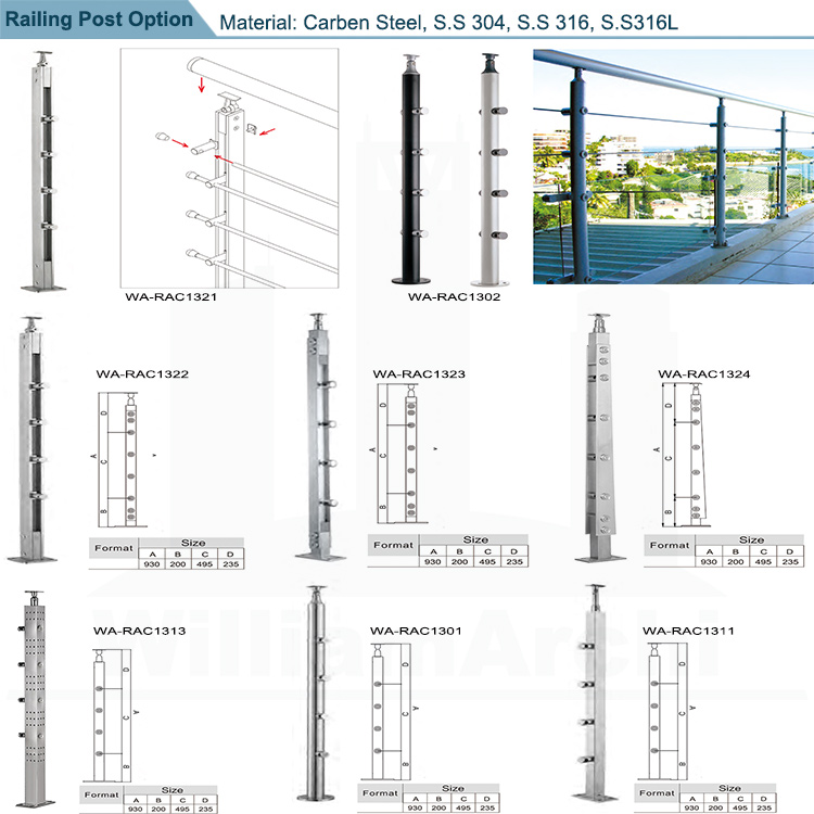 railing post option railing post option